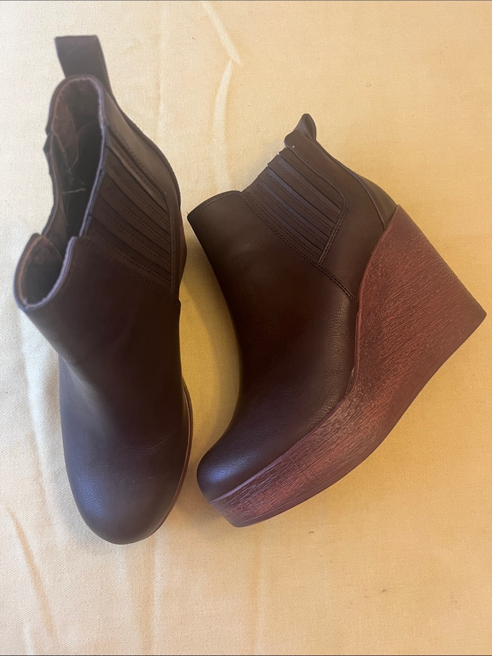 boc Dark Brown Wedge Ankle Boots
